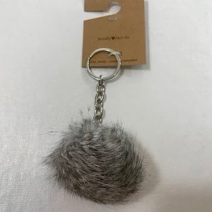 Brandy Melville Fur Ball Pom Pom Keychain